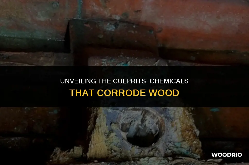 what chemicals will corrode wood