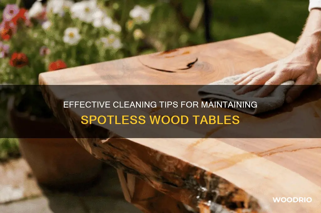 what cleans wood tables