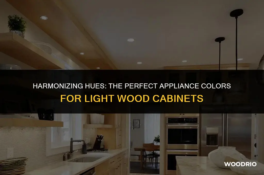 what color appliances look best with light wood color cabinates
