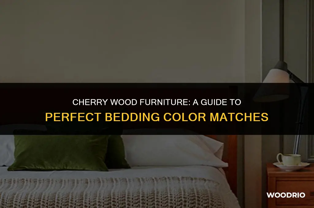 what color bedding goes best with cherry wood furniture