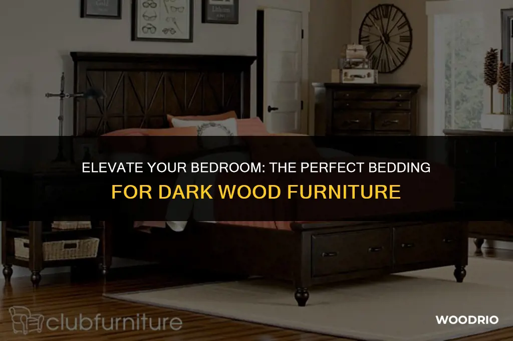 what color bedding goes best with dark wood furniture