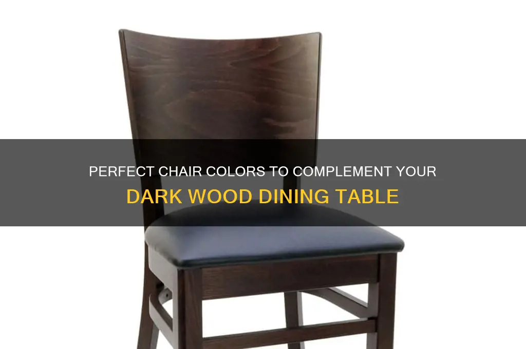 what color chairs go with a dark wood table