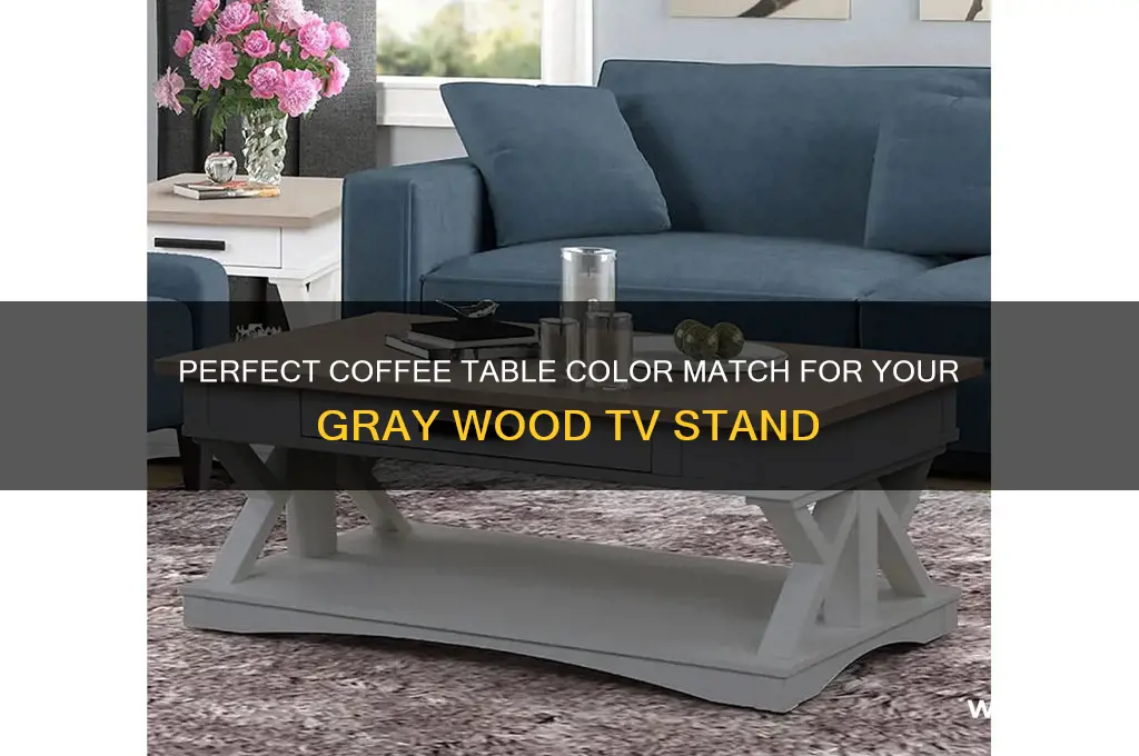 what color coffee table with gray wood tv stand
