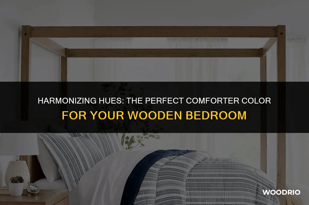 what color comfoter looks best with wood
