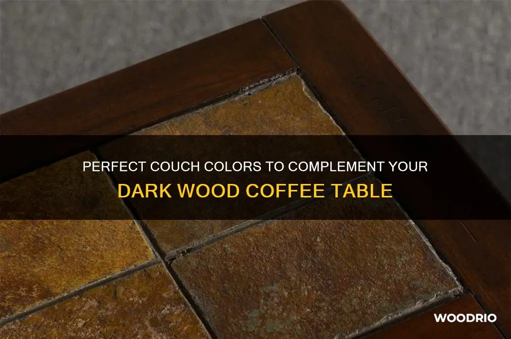 what color couch goes with a dark wood cofee table