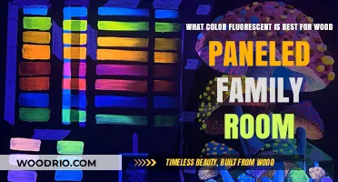 Ideal Fluorescent Hues for Enhancing Wood-Paneled Family Spaces