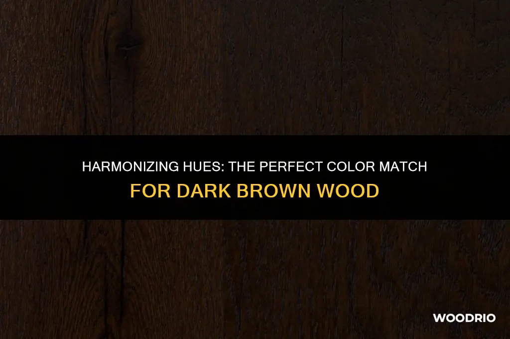 what color goes best with dark brown wood