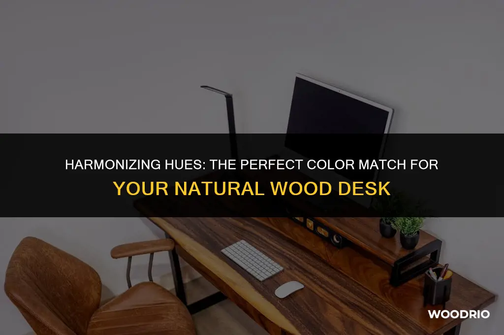 what color goes best with natural wood desk