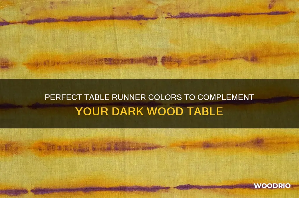 what color table runner for dark wood table
