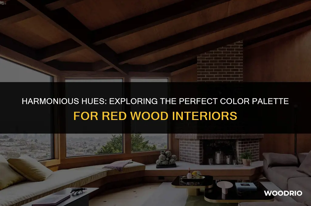 what colors work best with red wood