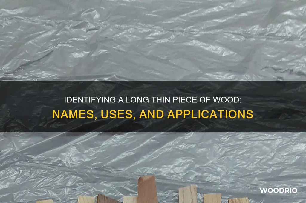 what do you call a long thin piece of wood