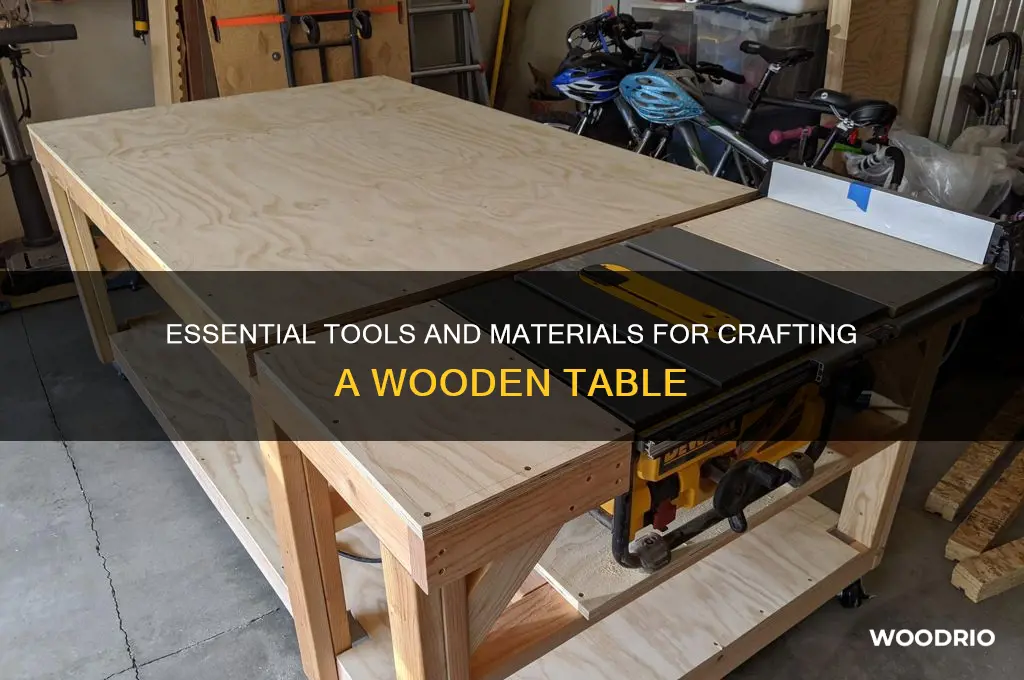what do you need to make a wooden table