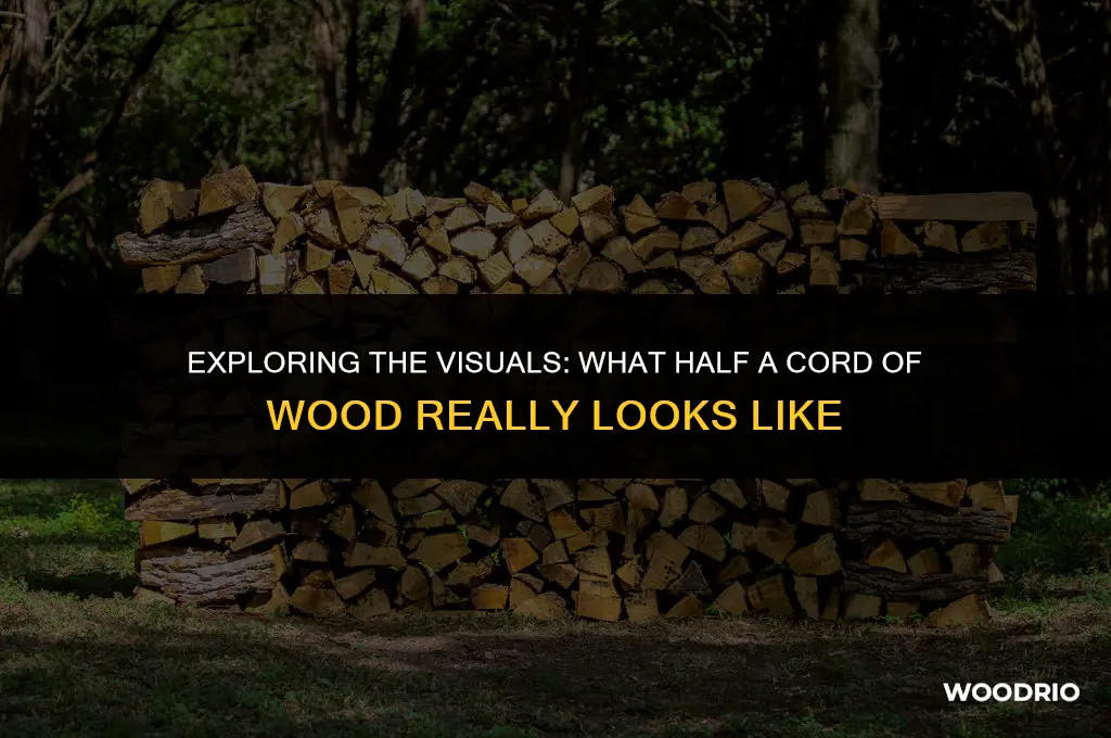 what does a half a cord of wood look like