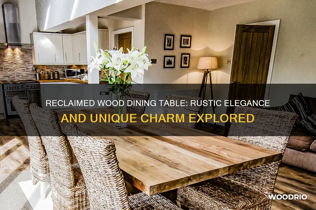 what does a reclaimed wood dining table look like