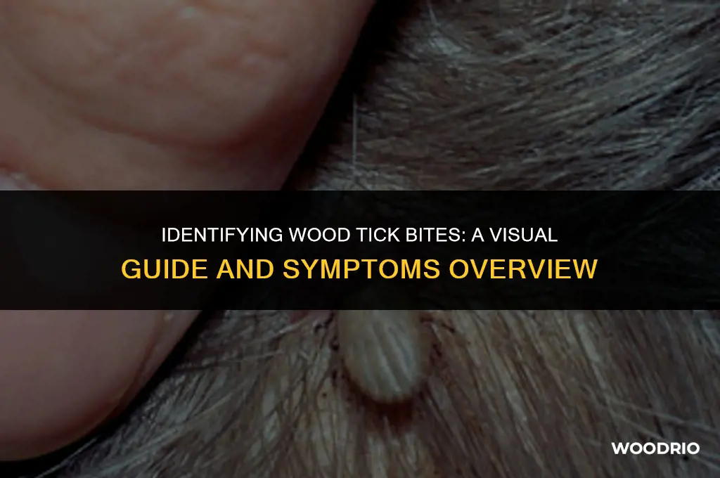 what does a wood tick bite look like