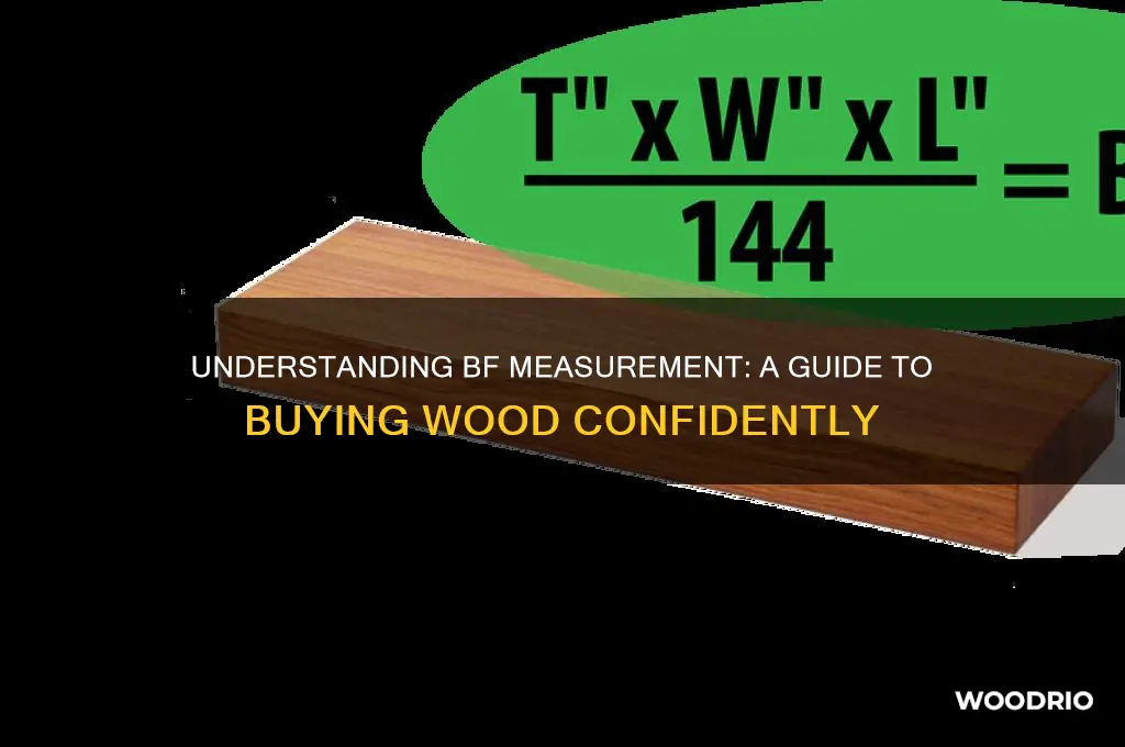 what does bf mean when buying wood