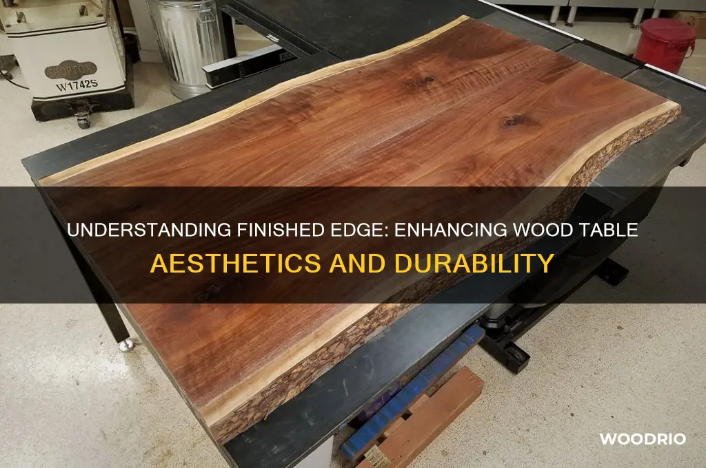 what does finished edge mean wood table