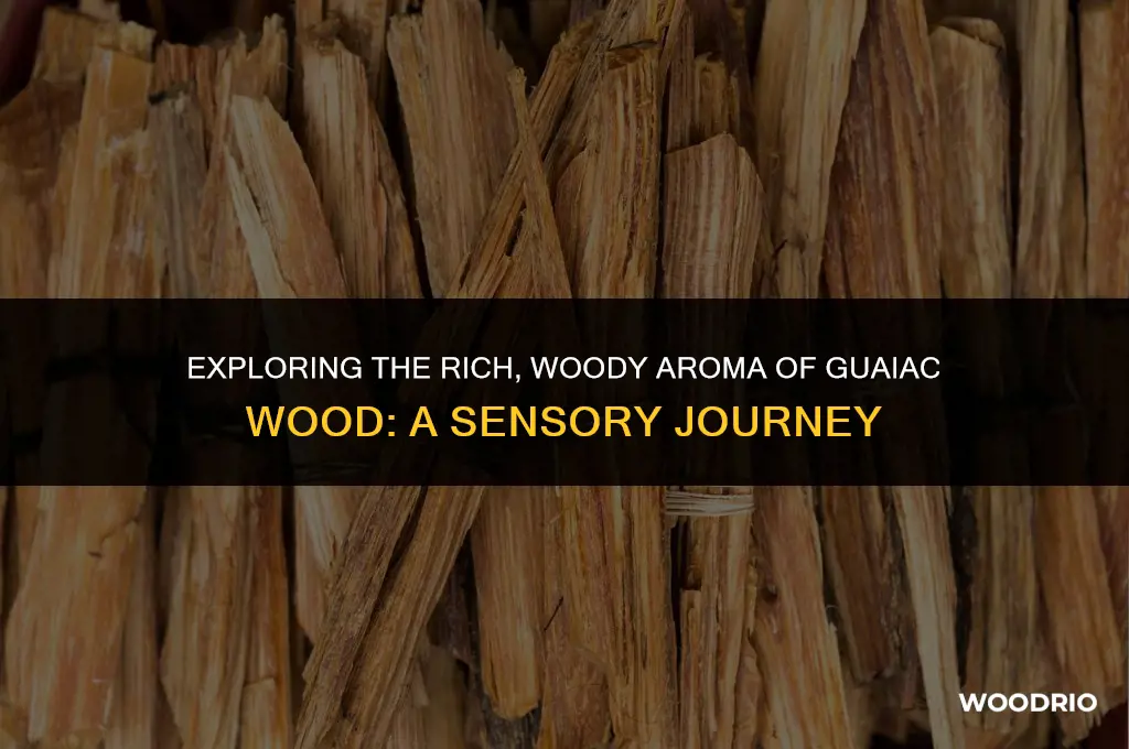 what does guaiac wood smell like