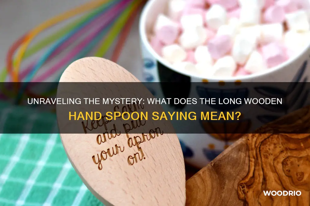 what does long wooden hand spoon saying