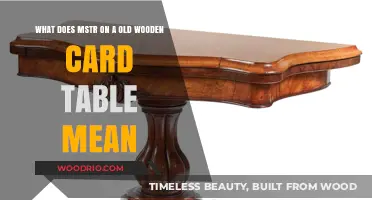 Unraveling the Mystery: What Does 'MSTR' Mean on Old Wooden Card Tables?
