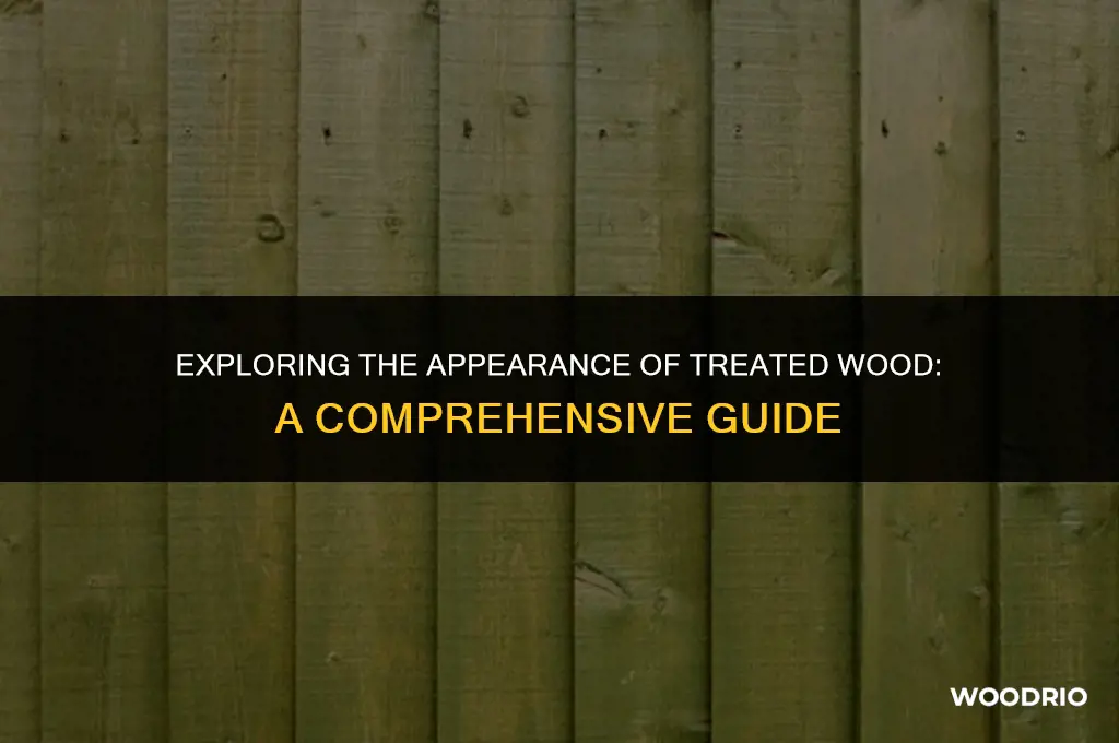 what does treated wood look like