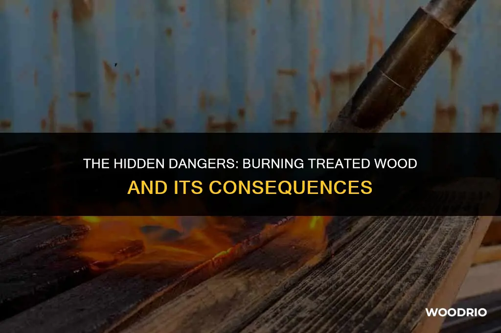 what happens if you burn treated wood