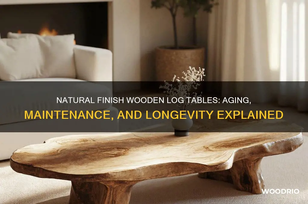 what happens to natural finished wooden log tables