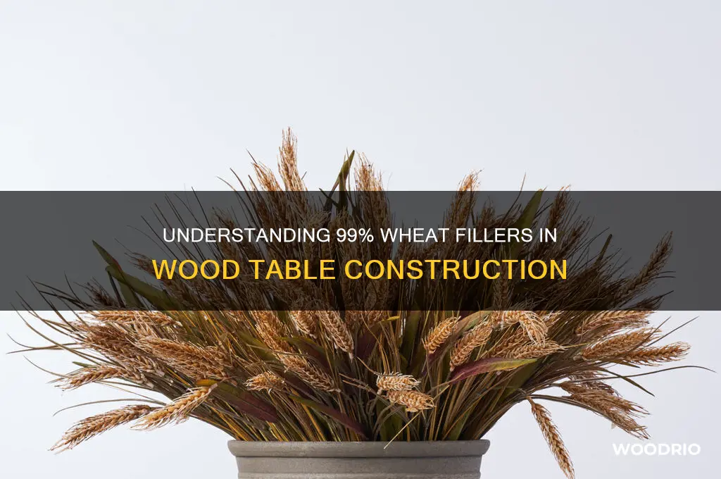 what is 99wheat fillers in a wood table
