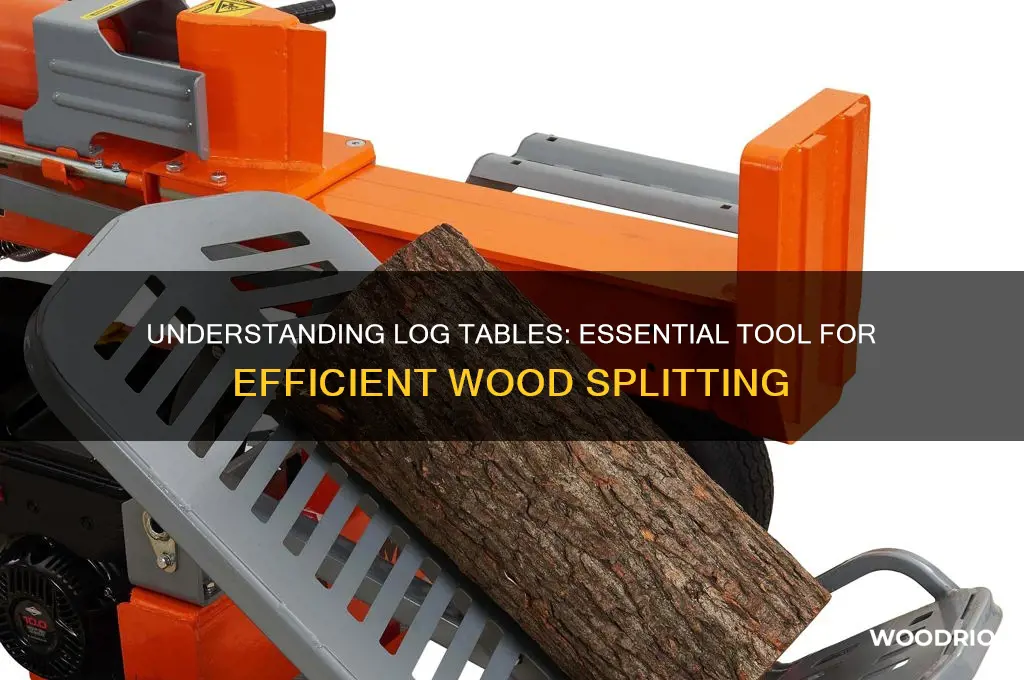 what is a log table fot a wood slpitter