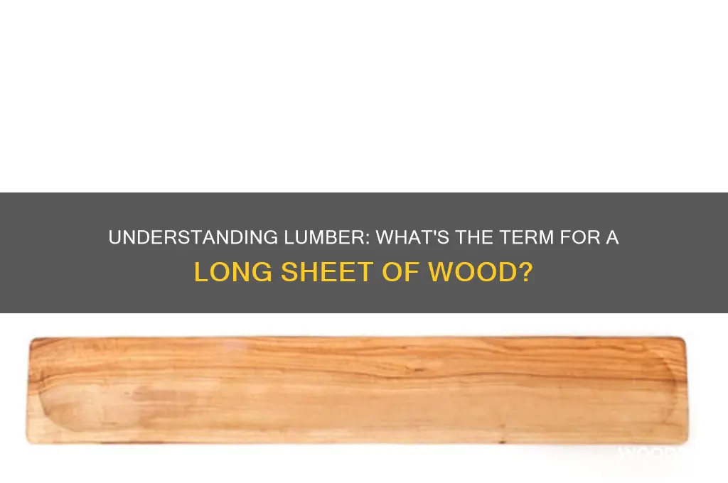 what is a long sheet of wood called