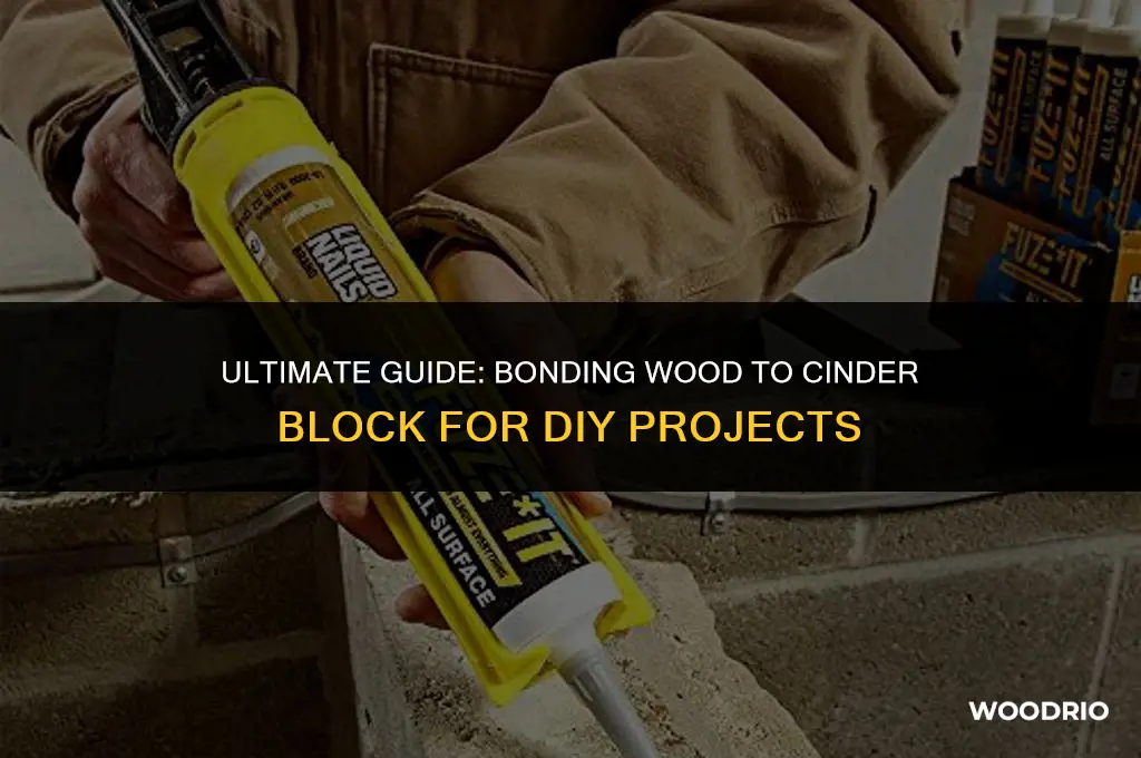 what is best to bond wood to cinder block