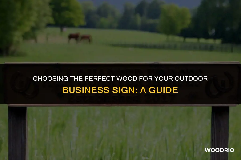 what is best type of wood for outdoor business sign