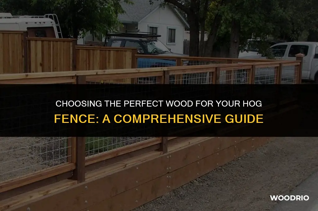 what is best wood for hog fence