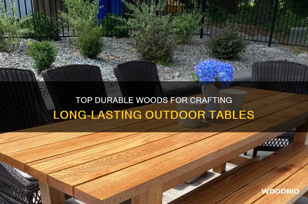 what is best wood to make outdoor table
