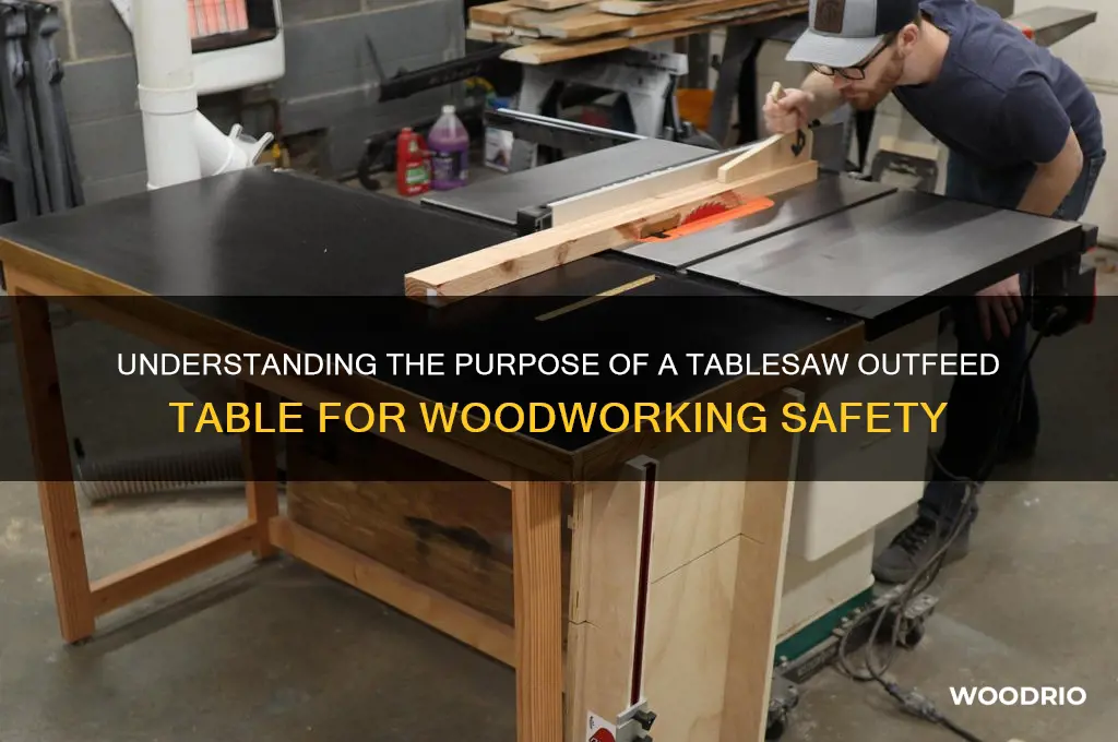 what is table called that catches wood from tablesaw