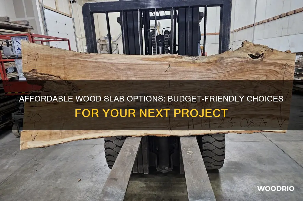 what is the cheapest wood slab to buy