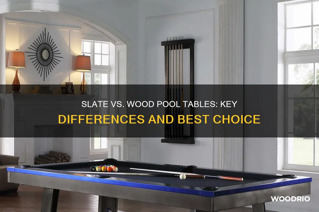 what is the difference between slate and wood pool tables