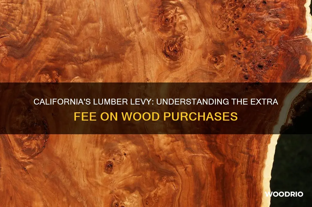 what is the extra fee in california for buying wood