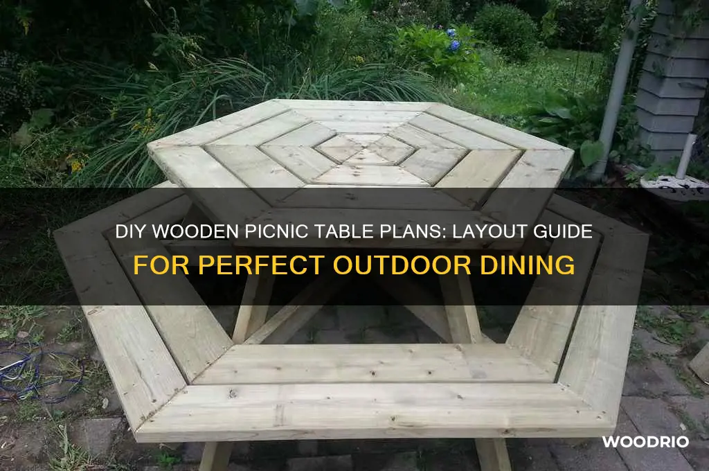 what is the layout for a wooden picnic table plans