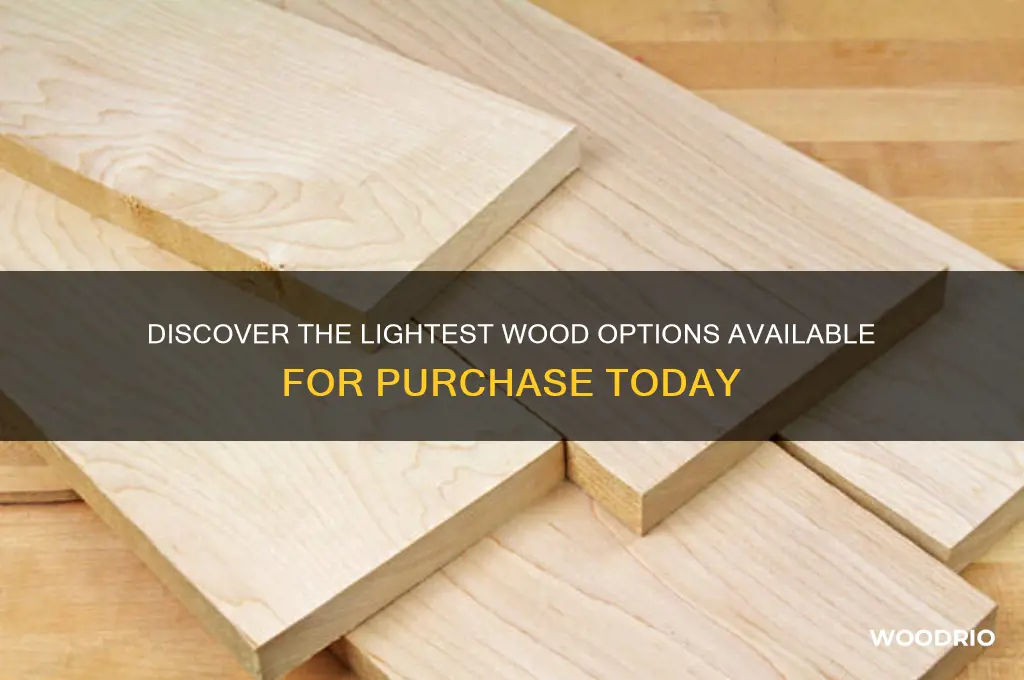 what is the lightest wood you can buy