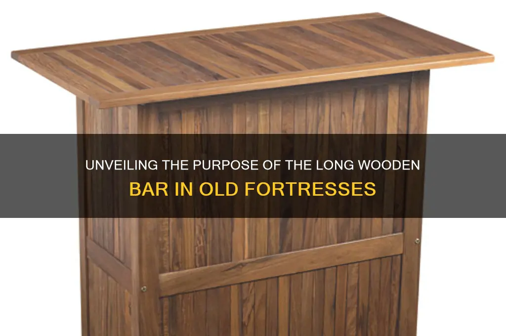 what is the long wooden bar on old fortress
