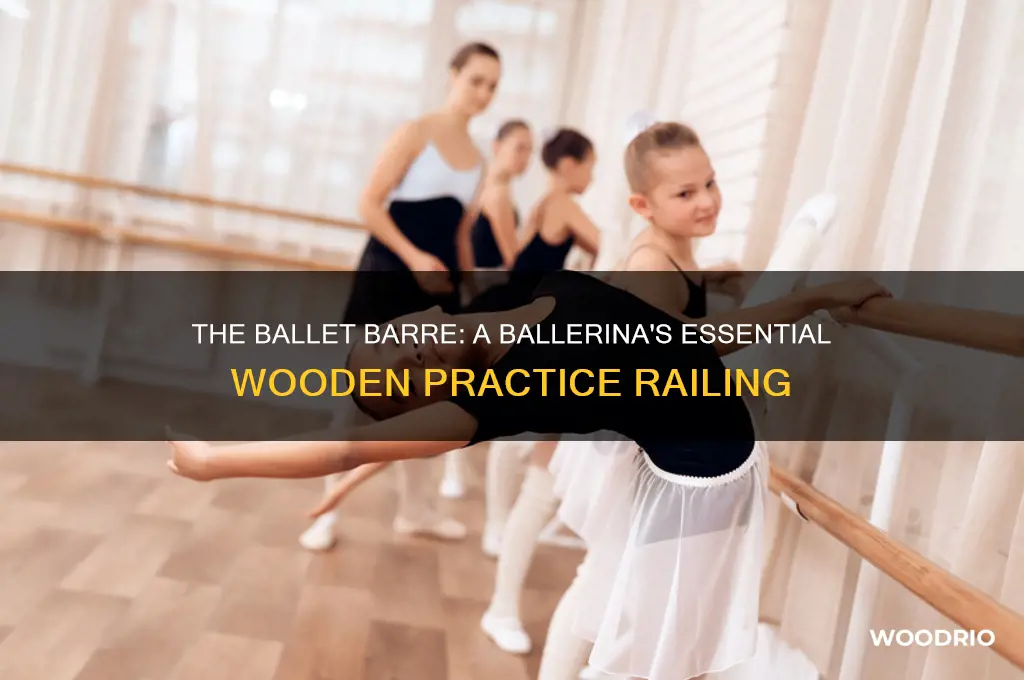 what is the long wooden railing where a ballerina practices