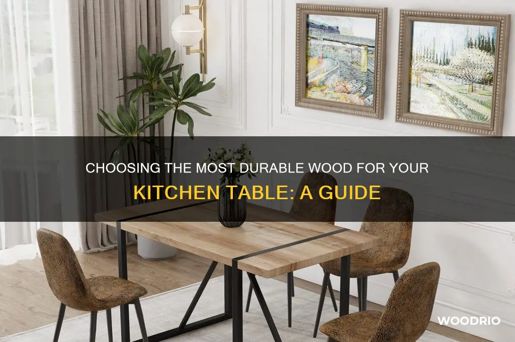 what is the most durable wood for a kitchen table