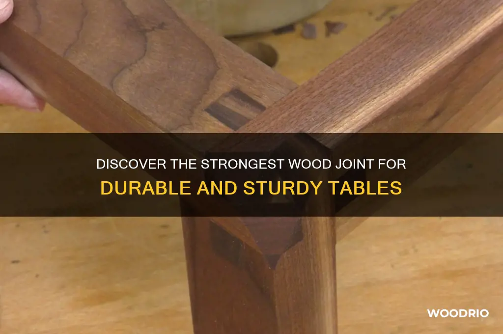 what is the strongest wood joint type table