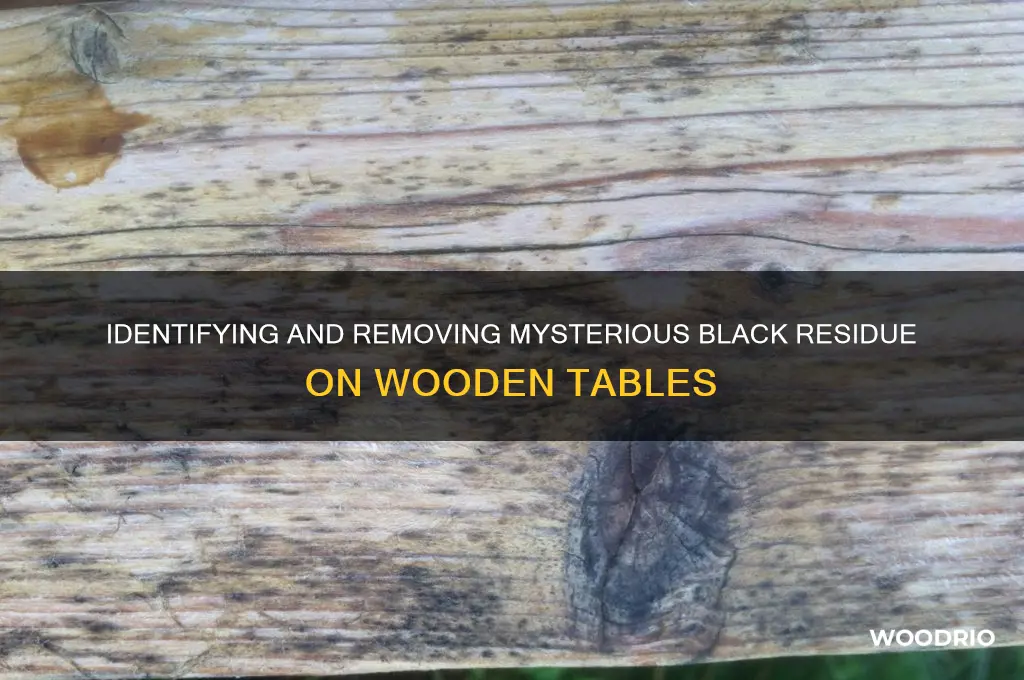 what is this black stuff on my wooden table