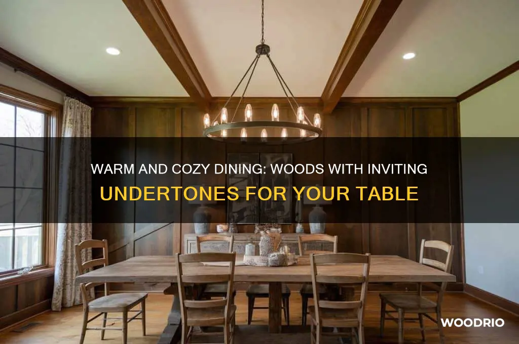 what kind of dining table wood has warm undertones