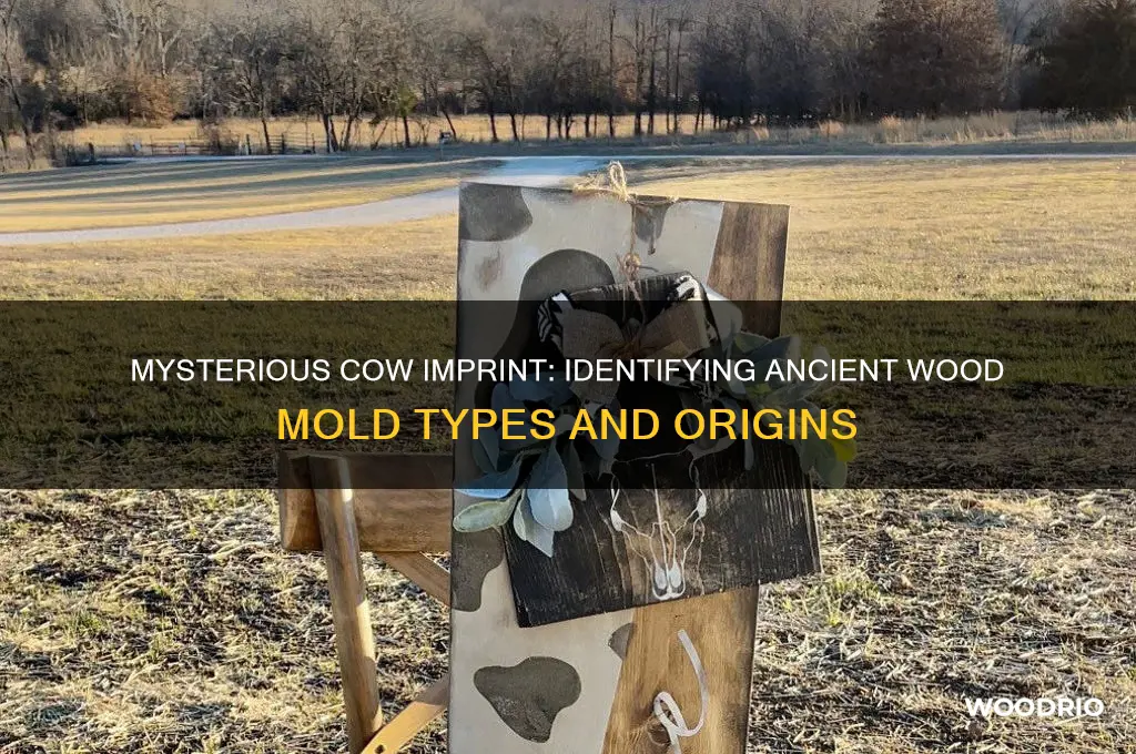 what kind of old wood mold has a cow imprint
