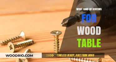 Choosing the Right Screws for Your Wood Table: A Guide