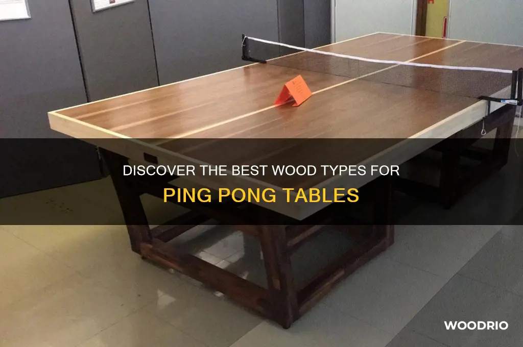 what kind of wood are ping pong tables made of