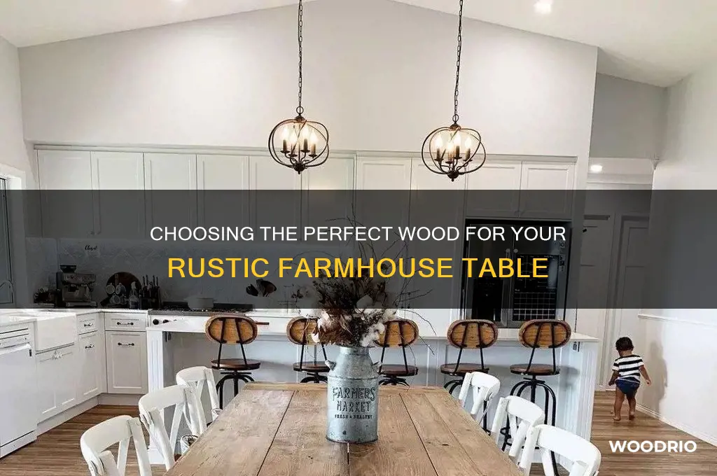 what kind of wood for farmhouse table